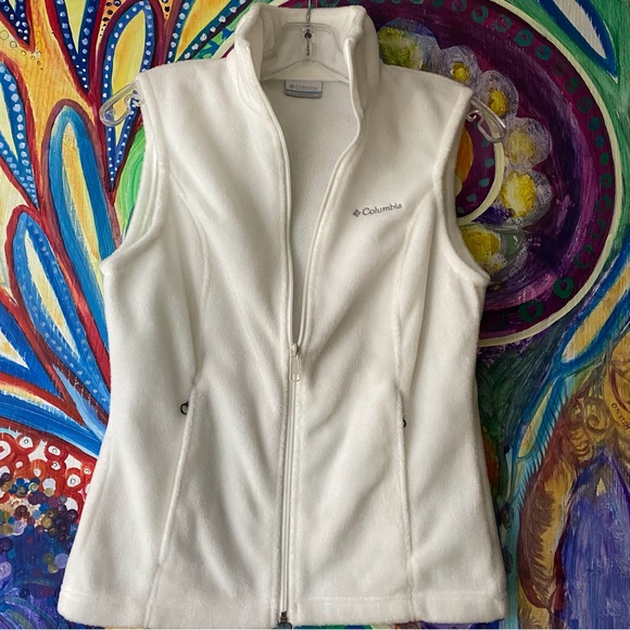 Woman’s White Columbia Sportswear Polar Fleece Vest Sz XS - 4 New Without Tags - Picture 4 of 15